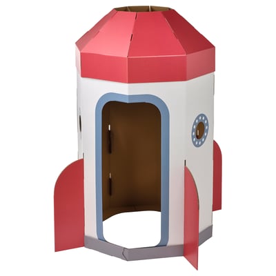 AFTONSPARV Tente de jeu, fusée blanc/rouge