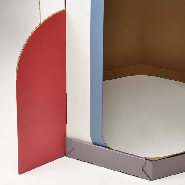 AFTONSPARV Tente de jeu, fusée blanc/rouge
