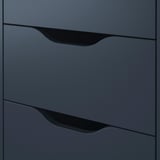 ALEX Caisson à tiroirs sur roulettes, bleu noir, 36x76 cm