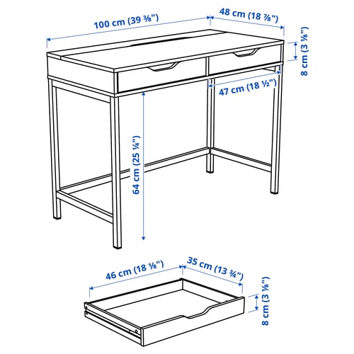 ALEX/LÅNGFJÄLL / KALLAX Bureau+combinaison de rangement, avec chaise pivotante gris turquoise/noir