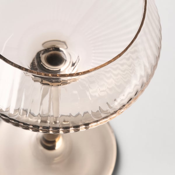 ANLEDNING Coupe à champagne, brun clair, 28 cl