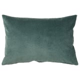 ÅSVEIG Housse de coussin, gris foncé - turquoise, 40x58 cm