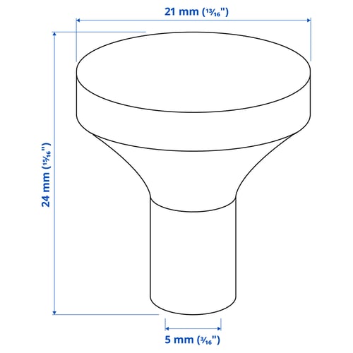 BAGGANÄS Bouton, beige, 21 mm