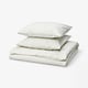 BANDKNIPPE Housse de couette et 2 taies, blanc/vert, 240x220/50x60 cm