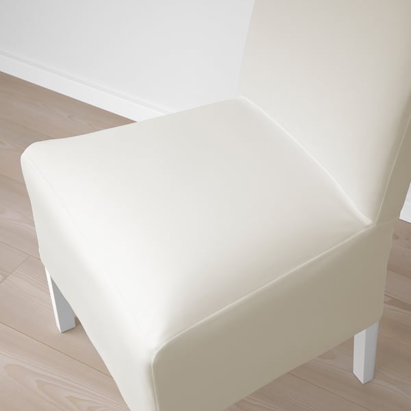 BERGMUND Chaise av housse mi-longue, blanc/Inseros blanc
