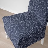 BERGMUND Chaise av housse mi-longue, blanc/Ryrane bleu foncé