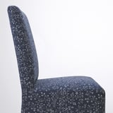 BERGMUND Chaise av housse mi-longue, motif chêne/Ryrane bleu foncé