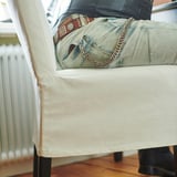 BERGMUND Chaise av housse mi-longue, noir/Inseros blanc