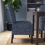 BERGMUND Chaise av housse mi-longue, noir/Ryrane bleu foncé