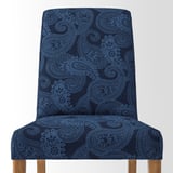 BERGMUND Chaise, motif chêne/Kvillsfors bleu foncé/bleu
