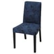 BERGMUND Chaise, noir/Kvillsfors bleu foncé/bleu