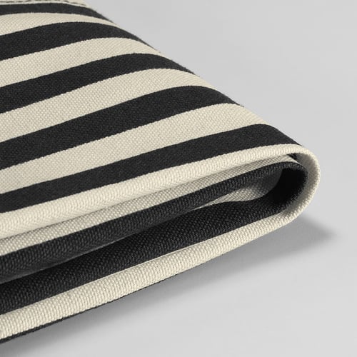 BERGMUND Housse pour chaise, longue, noir/blanc