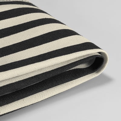 BERGMUND Housse pour chaise, longue, noir/blanc