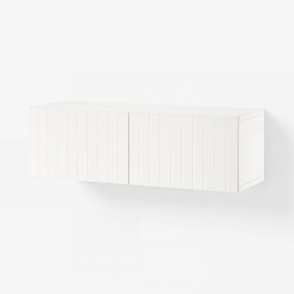 BESTÅ Combinaison rangement murale, blanc/Sutterviken blanc, 120x42x38 cm