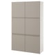 BESTÅ Combinaison rangement portes, blanc Hammarsmed/beige, 120x42x193 cm