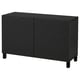 BESTÅ Combinaison rangement portes, brun noir/Laxviken/Stubbarp noir, 120x42x74 cm