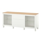 BESTÅ Combinaison rangement tiroirs, Sindvik blanc/Lappviken/Stubbarp blanc, 180x42x76 cm