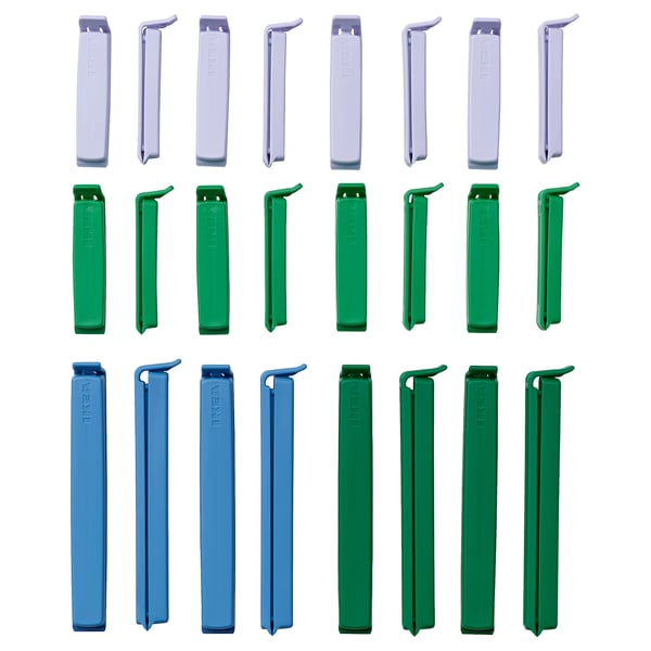 BEVARA Pince à sachet, lot de 24, multicolore