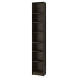 BILLY Bibliothèque avec surmeuble, brun foncé motif chêne, 40x28x237 cm