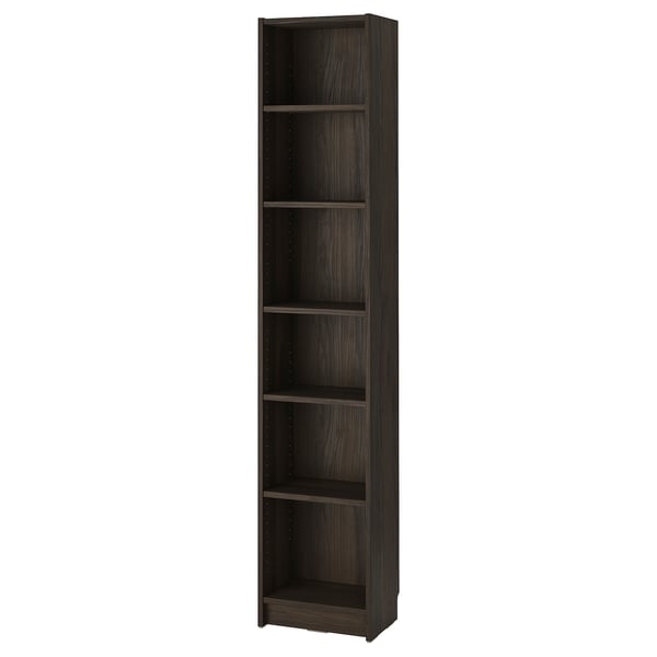 BILLY Bibliothèque, brun foncé motif chêne, 40x28x202 cm