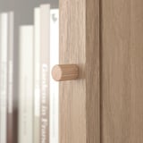 BILLY / OXBERG Bibliothèque+portes vitrées/surmb, motif chêne, 40x30x237 cm