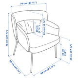 BINGSTA Fauteuil, Vissle jaune foncé/Kabusa jaune foncé