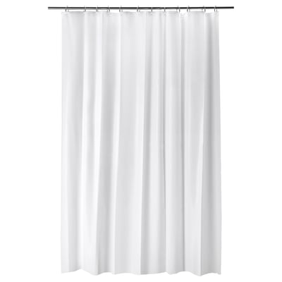 BJÄRSEN Rideau de douche, blanc, 180x200 cm