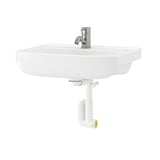 BJÖRKÅN Lavabo avec siphon/mélangeur, blanc, 54x40 cm