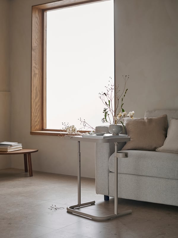 BJÖRKÅSEN Table pour ordinateur portable, beige