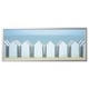 Option : BJÖRKSTA Image avec cadre, cabines de plage/couleur aluminium, 140x56 cm