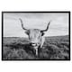BJÖRKSTA Image avec cadre, vache curieuse/noir, 140x100 cm