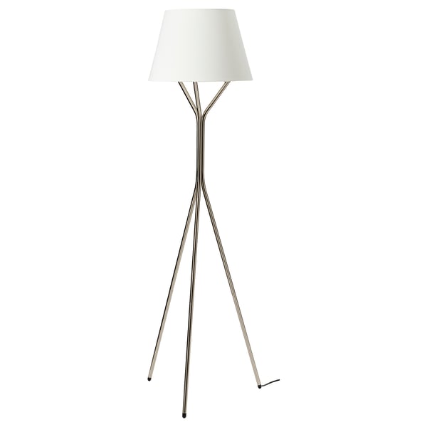 BLÄNKFYR Lampadaire, nickelé