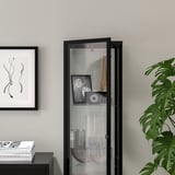 BLÅLIDEN Vitrine, noir, 35x32x151 cm