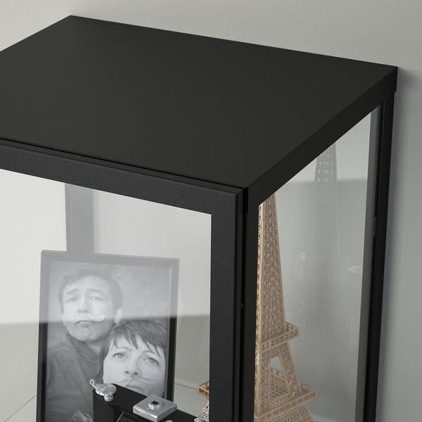 BLÅLIDEN Vitrine, noir, 35x32x151 cm
