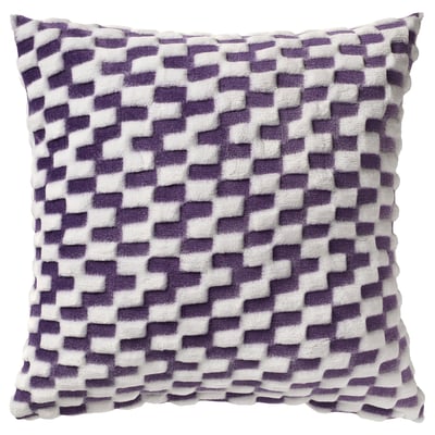 BLÅSKATA Housse de coussin, violet/à motifs, 50x50 cm
