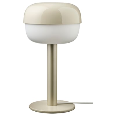 ISNÅLEN Lampe de bureau à LED, blanc/couleur laiton - IKEA