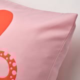 BLÅVINGAD Housse de coussin, motif pieuvre/rose, 50x50 cm