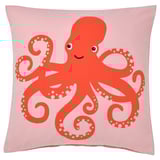 BLÅVINGAD Housse de coussin, motif pieuvre/rose, 50x50 cm