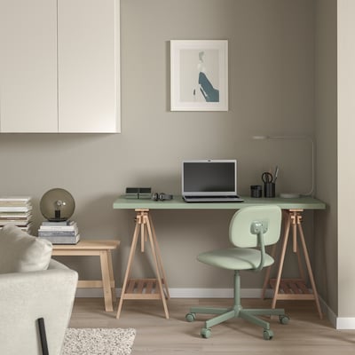 BLECKBERGET Chaise pivotante, Idekulla vert clair