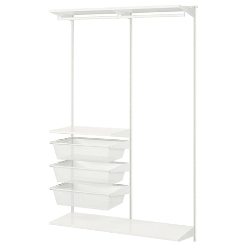BOAXEL Combinaison armoire, blanc, 125x40x201 cm