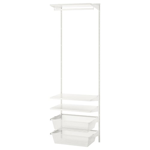 BOAXEL Combinaison armoire, blanc, 62x40x201 cm