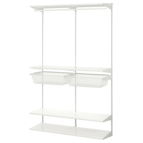 BOAXEL Combinaison armoire, blanc, 125x40x201 cm