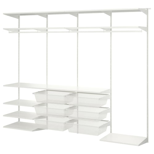 BOAXEL Combinaison armoire, blanc, 245x40x201 cm