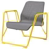 BRÄNNBOLL Fauteuil gaming, gris/jaune vif