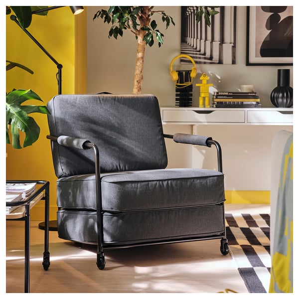 BRÄNNBOLL Fauteuil gaming, Vissle gris foncé