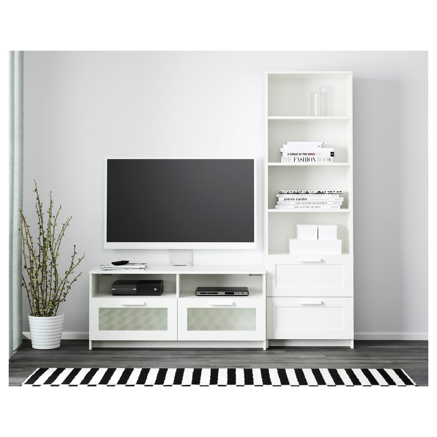 BRIMNES Combinaison meuble TV, blanc, 180x41x190 cm IKEA