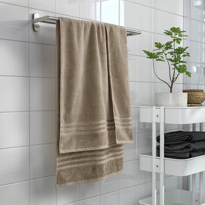BROKGLIM Serviette de bain, beige, 70x140 cm
