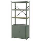 BROR Colonne, gris vert/contreplaqué de pin, 85x40x190 cm