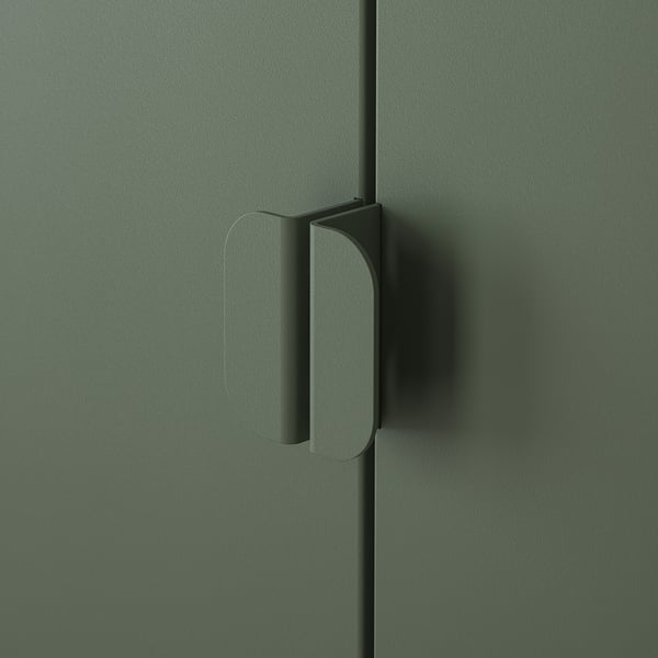 BROR Colonne, gris vert/contreplaqué de pin, 85x40x190 cm