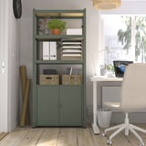 BROR Colonne, gris vert/contreplaqué de pin, 85x40x190 cm
